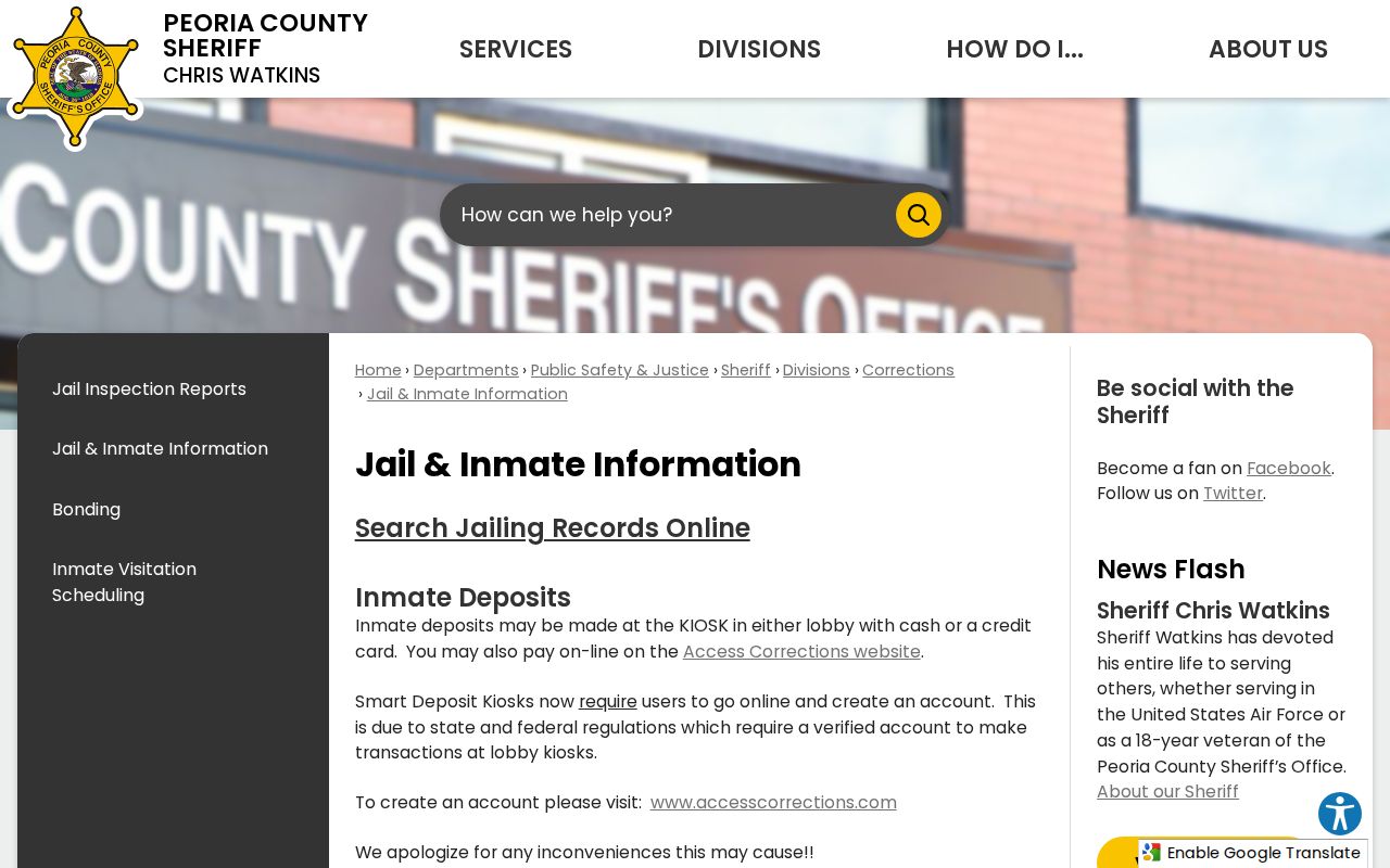 Peoria County recent arrest and jail information