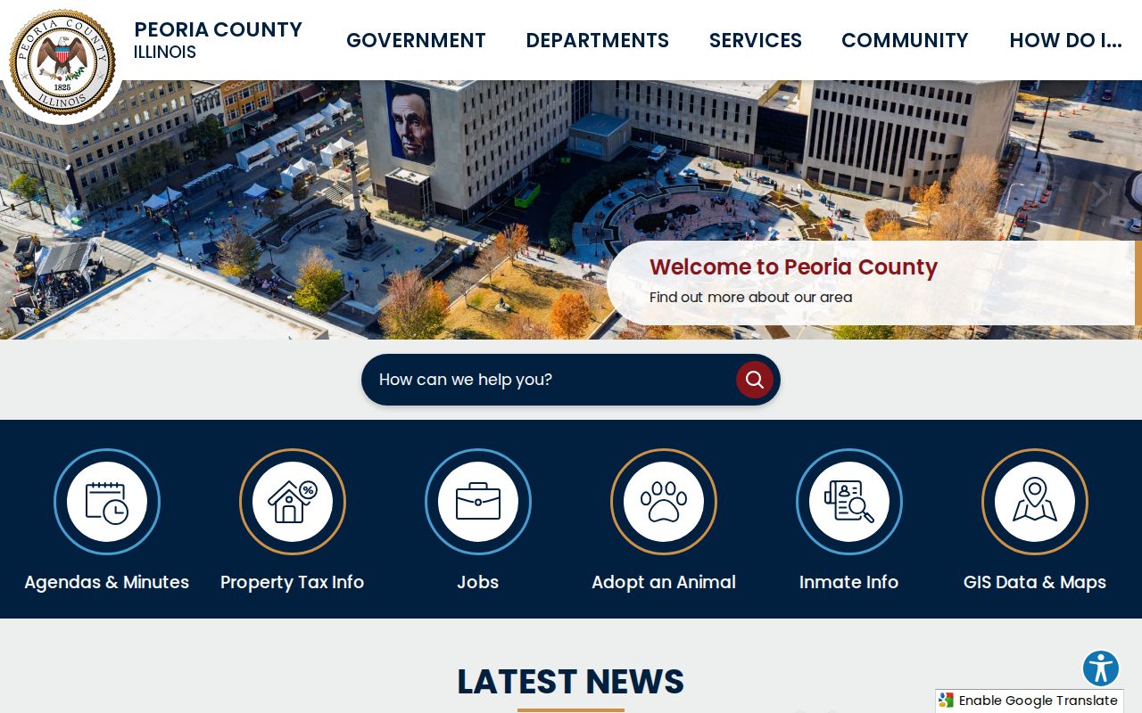 Peoria County criminal records government source