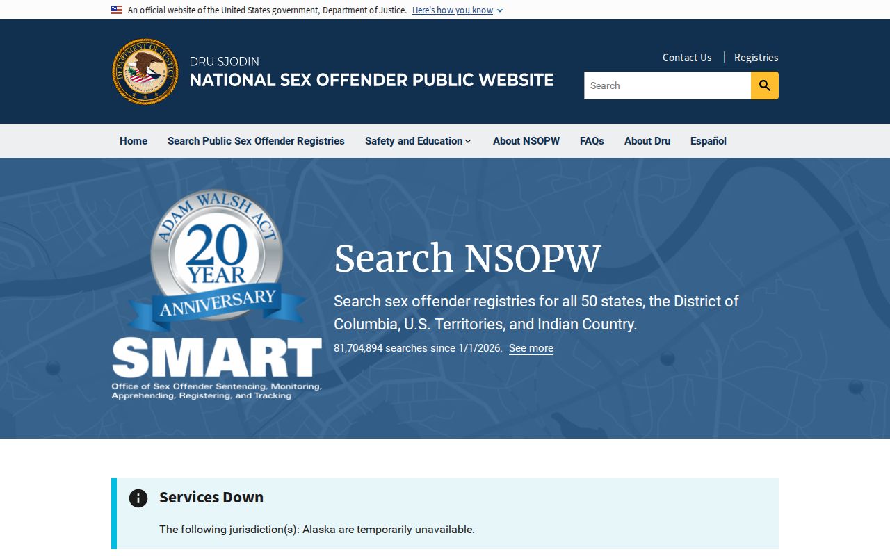 National registry search for Peoria County sex offender research